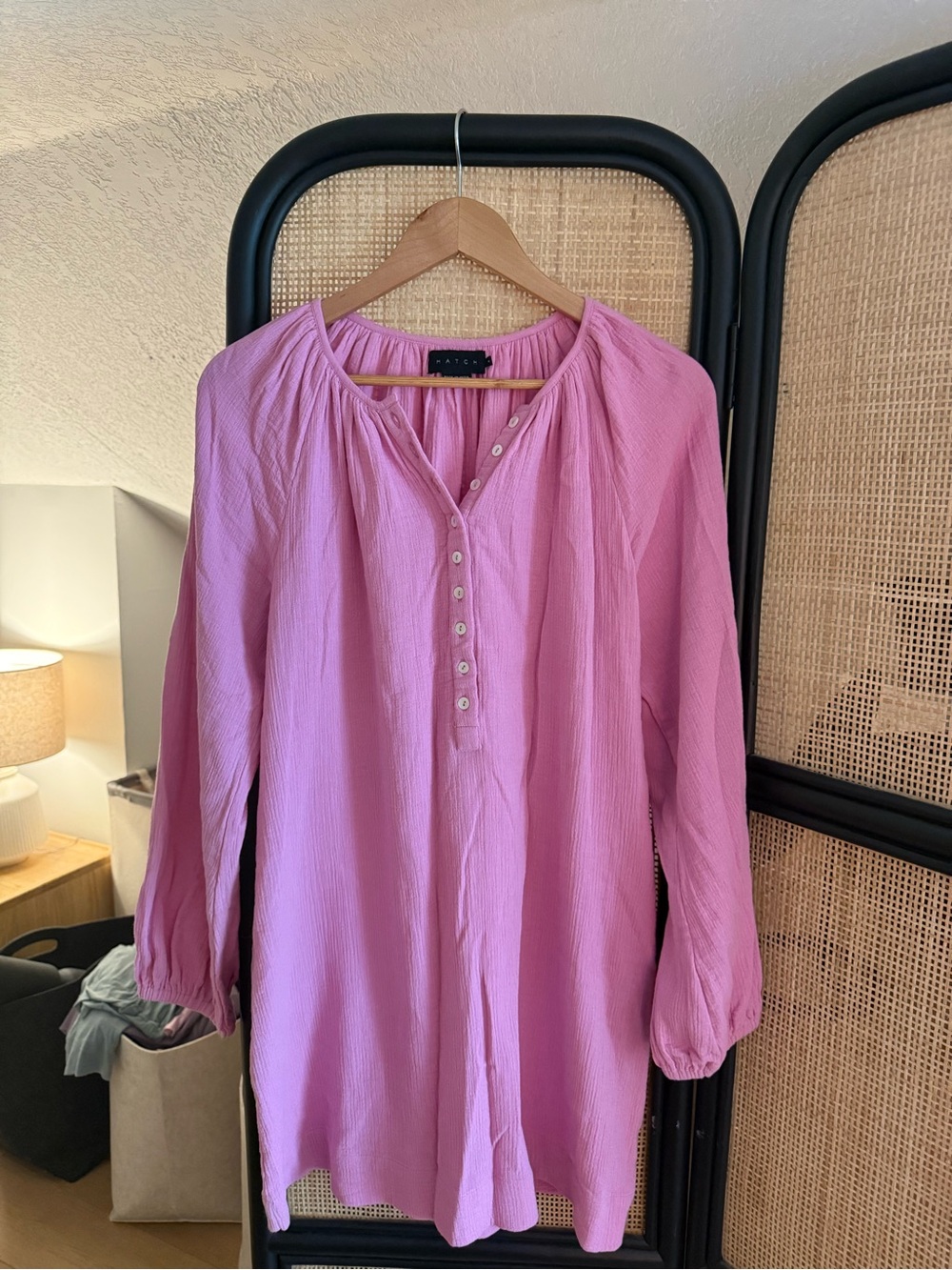Hatch Women’s Pink Maternity Long Sleeved Midi Dress Size 2